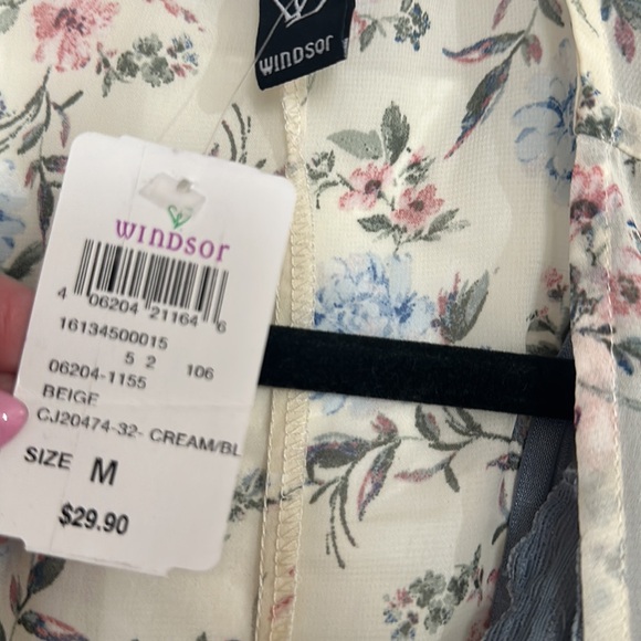 Windsor lace stretch bodysuit AND mesh floral tunic set coquette - Picture 9 of 10